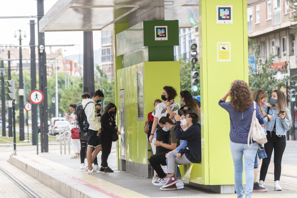 Tranvía de Murcia finalizará el servicio a las 23:00 horas los viernes, sábados y domingos